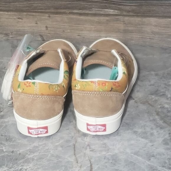 New Comfycrush Old Skool Fatal Floral Golden Brown Sneakers - Picture 6 of 10